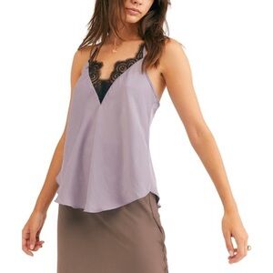 Nwt Free People Starlight Camisole  Cami Misty Plum